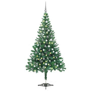 Set Albero Natale Artificiale con LED e Palline 120 cm 230 Rami cod mxl 15690
