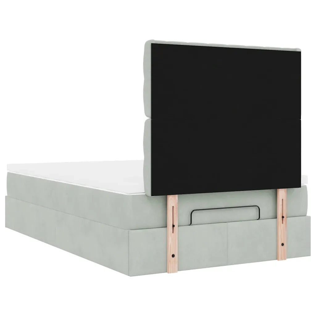 vidaXL Struttura Letto Pouf con Materassi 120x190 cm Velluto