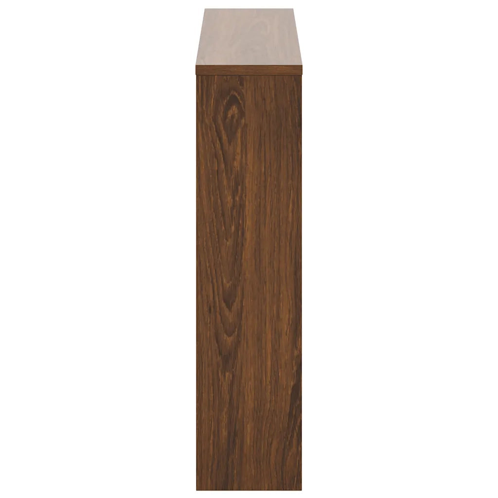 Scarpiera con Specchio a 2 Livelli Rovere marrone 63x17x67 cm 342634