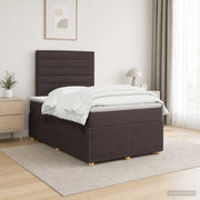 Letto box spring con materasso Marrone Scuro 120 x 190 cm 3454343