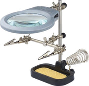 Mano estensibile con lente di ingrandimento LED e supporto per saldatura