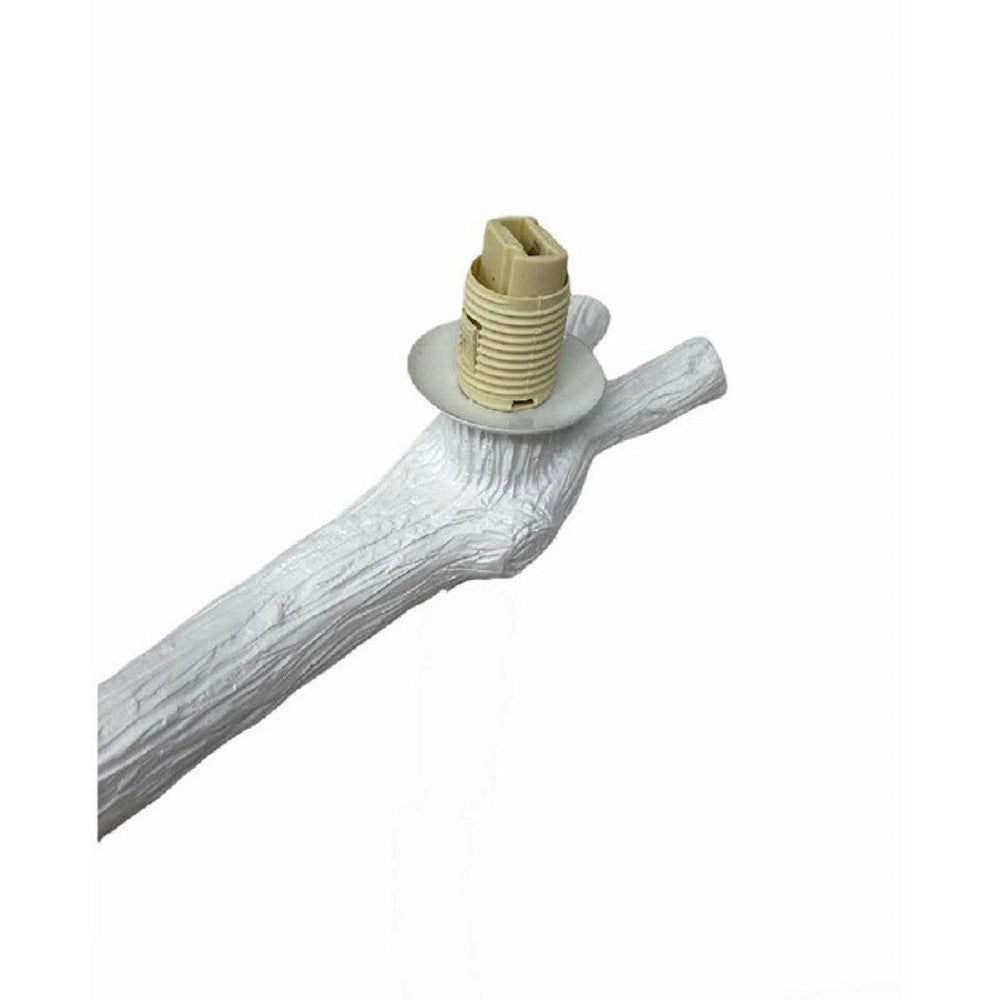 Trade Shop - Lampada Da Tavolo Decorativa A Forma Di Scoiattolo In Resina Lume Moderno G9 D06 - Bianco