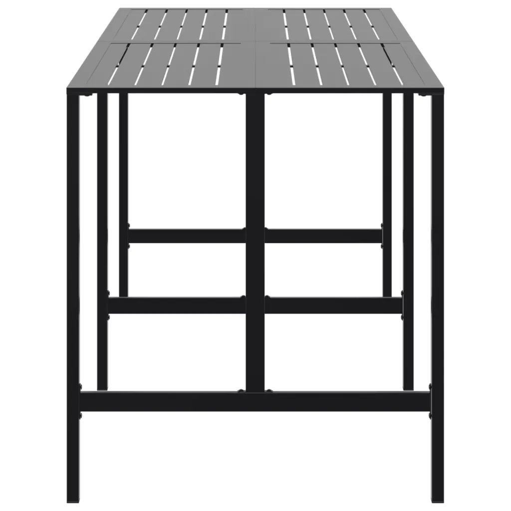 Tavolo da Bar Nero 200x100x110 cm Acciaio Verniciato a Polvere 3301419