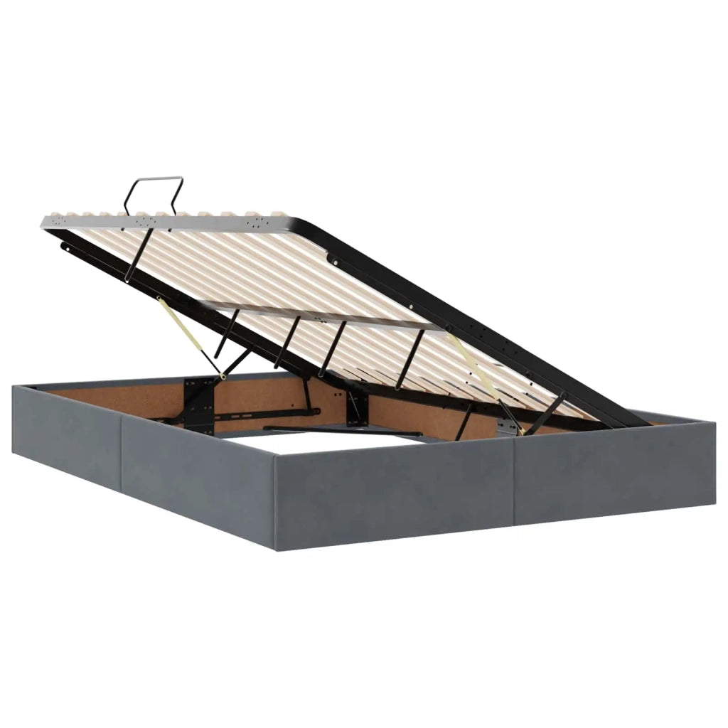 Letto con contenitore e materasso Grigio Scuro 140 x 190 cm 3459748