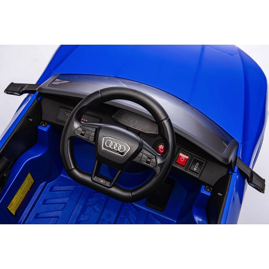 Macchina Elettrica per Bambini 12V Licenza Ufficiale Audi SQ8 E-Tron con Telecomando e Sedile Pelle Blu