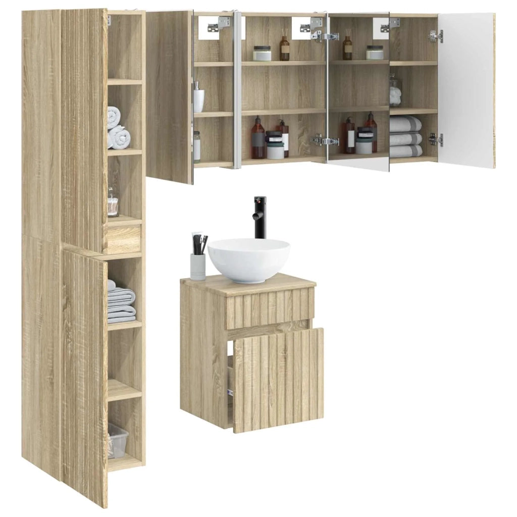 Set di Armadi da Bagno 5 pcs Rovere Sonoma 43 x 11,5 x 60,5 cm 3407353