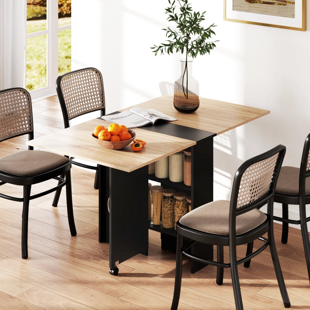 Tavolo pieghevole da pranzo ¨C zephmum ¨C 75x140x74 cm quercia nero