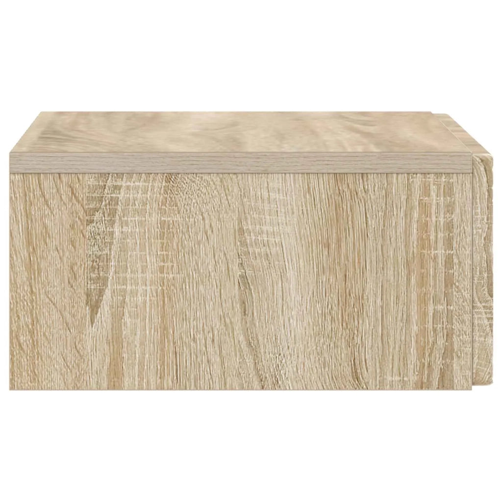 Tavolino da Parete Laterale Rovere Sonoma 59 x 34,5 x 17 cm
