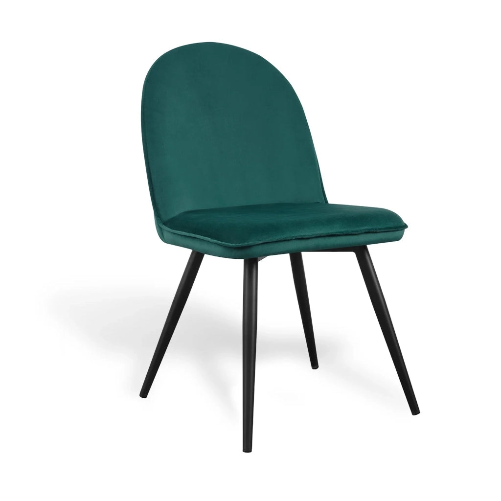 LÚZETE - SEDIA HADLEY IN VELLUTO VERDE SCURO