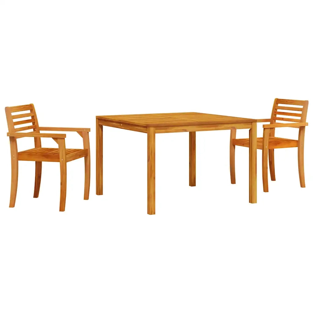 Set da Pranzo per Giardino 3 pcs Marrone