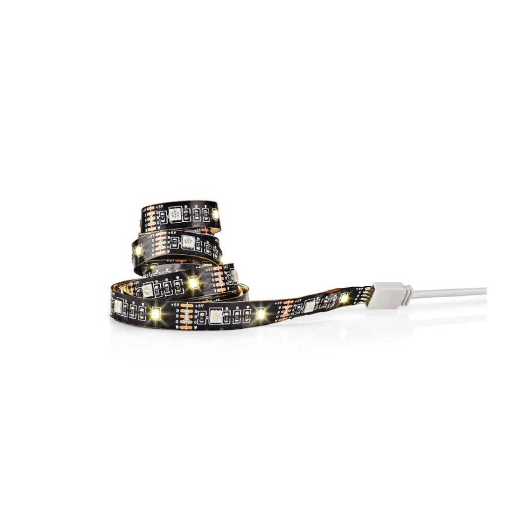 SmartLife Luce a nastro LED connessa RGB / Bianco caldo 2 m Nero Nedis