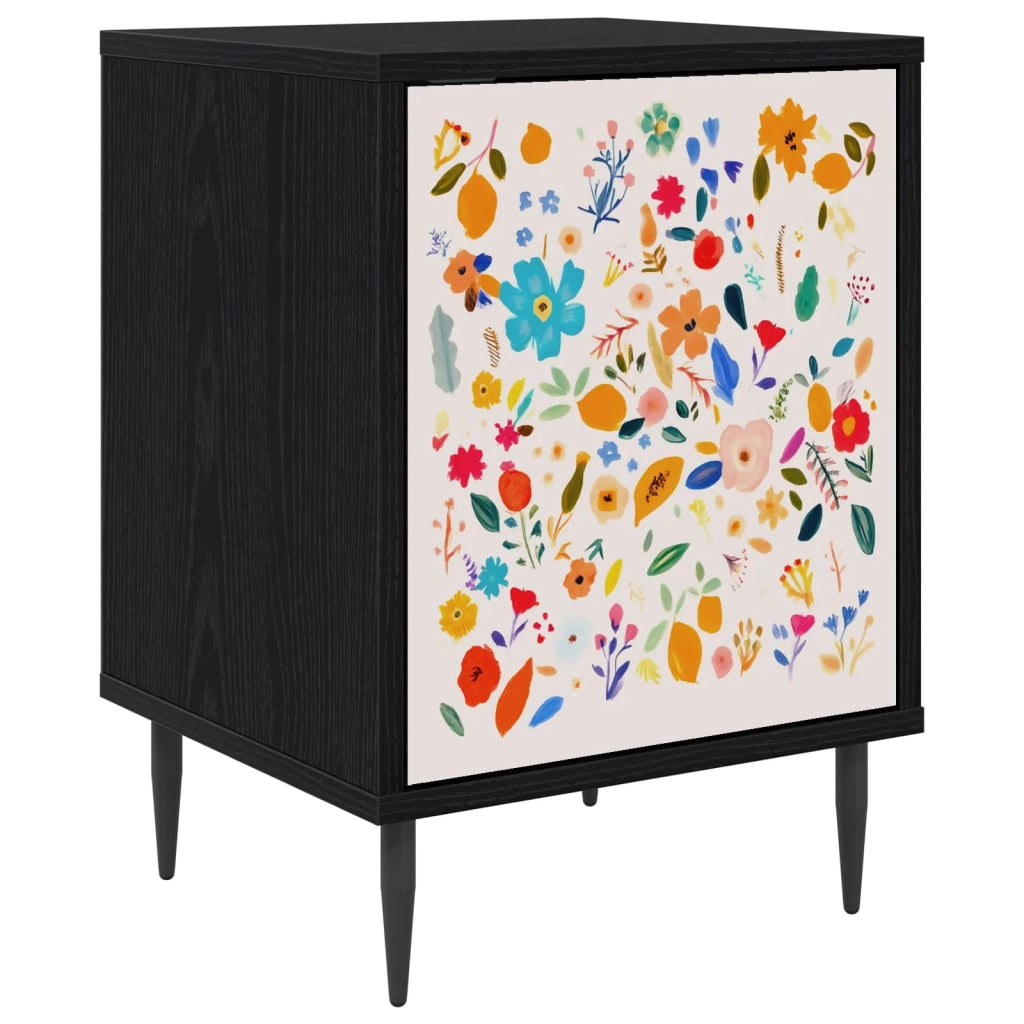 Armadio da Notte MAINZ Rovere Nero 36 x 33 x 51 cm 8007259