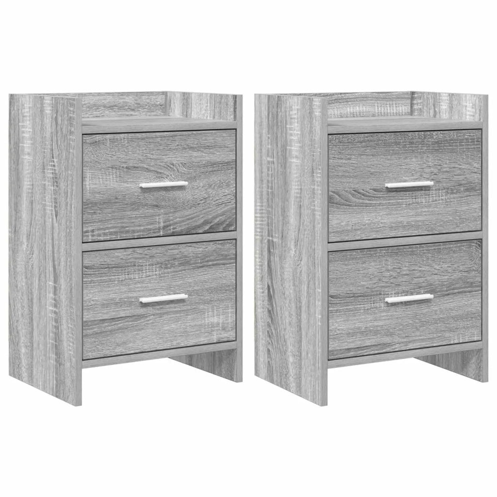 Comodini 2 pz Sonoma grigio 40 x 30 x 60 cm 8010974