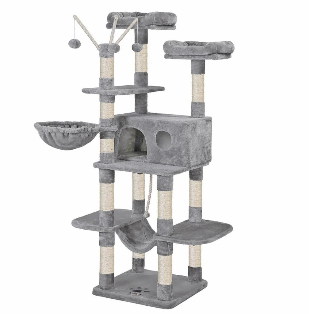 Torre per gatti XXL 164 cm Grigio chiaro 12_0001151