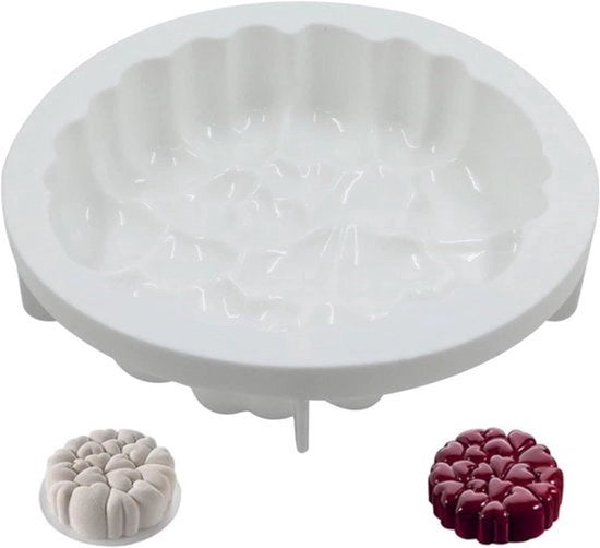 Forma di cuore per torte in silicone - Grande forma di mousse a cuore per cioccolato, gelato, ghiaccio, torte bianche 21 x 21 x 45 cm