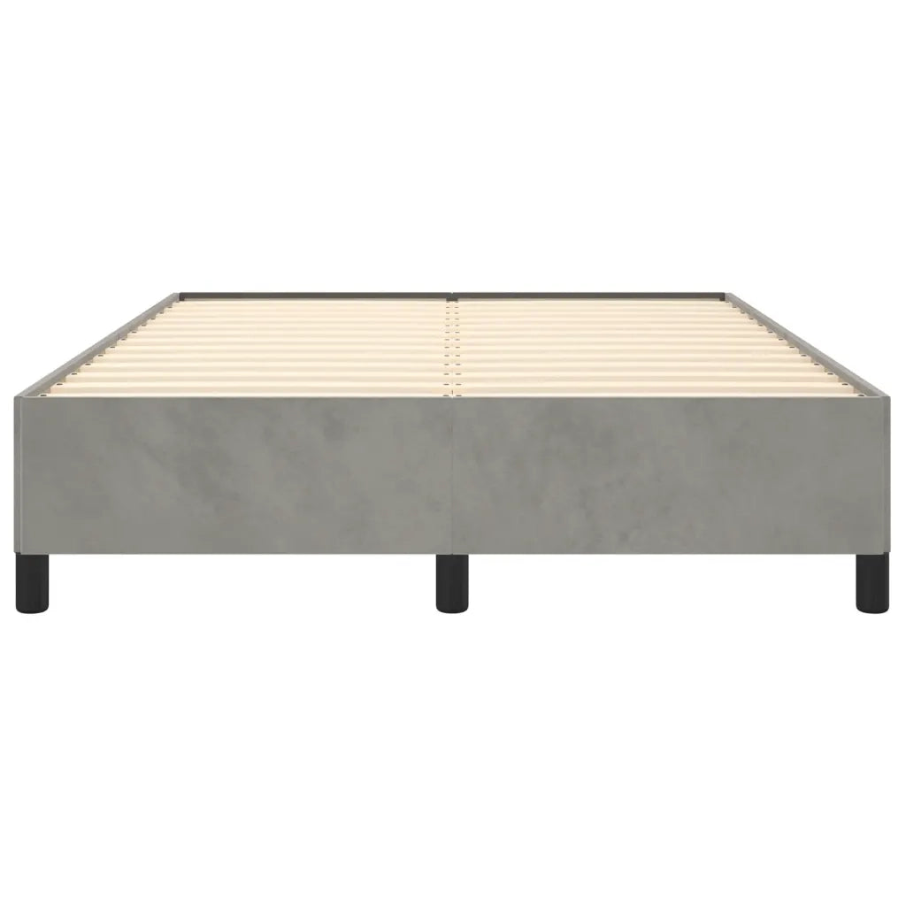 Giroletto senza Materasso-Struttura Letto Grigio Chiaro 140x200 cm Velluto 379080