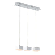 Lampadario Italux Seth LED 3 luci cromato 120cm 3000K