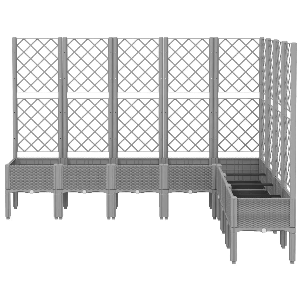 Fioriera Giardino con Traliccio Grigio Chiaro 200x160x142 cm PPcod mxl 115910