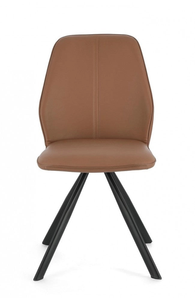 Set 4 Sedie 44x62x88h cm Maxwell Pu Cognac