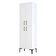 Laino, Armadio Multiuso Grande 6 Ripiani, 60x200h cm Bianco