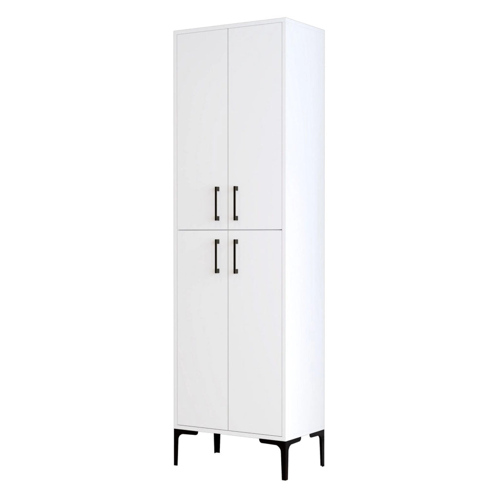 Laino, Armadio Multiuso Grande 6 Ripiani, 60x200h cm Bianco