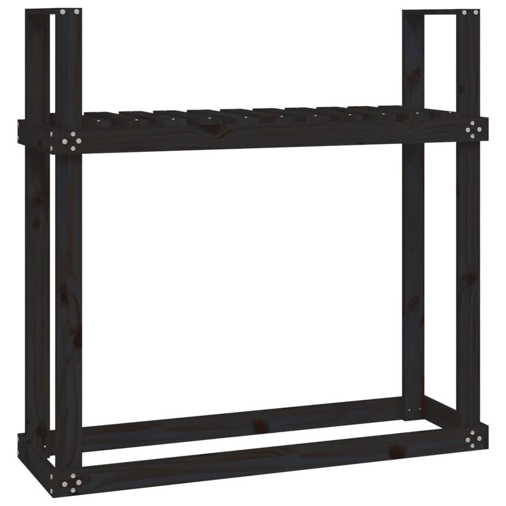 Portalegna portalegna organizer portaoggetti 110 x 35 x 108,5 cm legno di pino pino nero 02_0045121