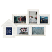 PORTAFOTO CASETTA A 6 POSTI 56X2XH33CM
