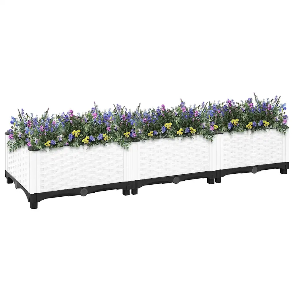 Fioriera | Cassetta per fiori | Vaso Rialzata 120x40x23 cm in Polipropilene