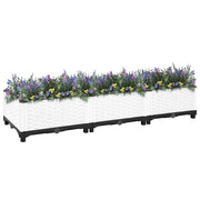 Fioriera | Cassetta per fiori | Vaso Rialzata 120x40x23 cm in Polipropilene