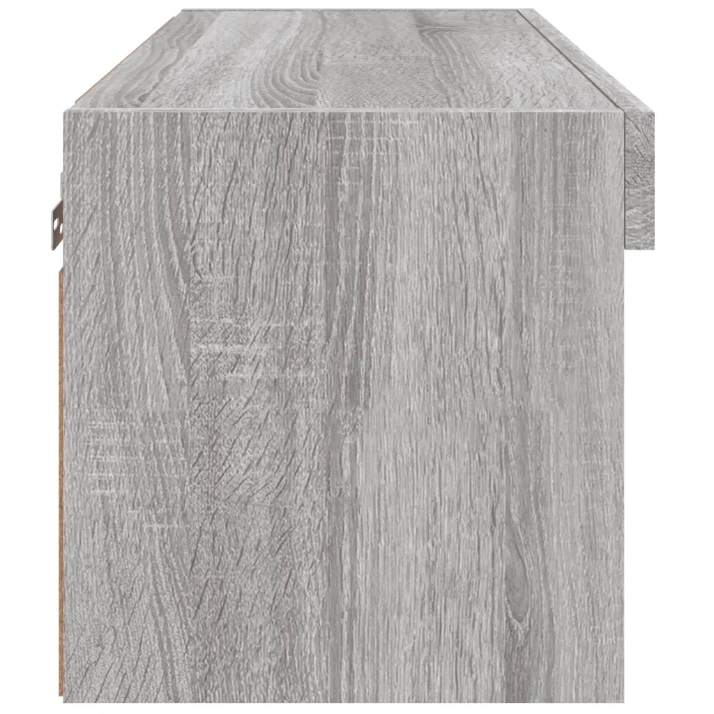 Mobile Porta TV con Luci LED Grigio Sonoma 60x30x30 cm 837137