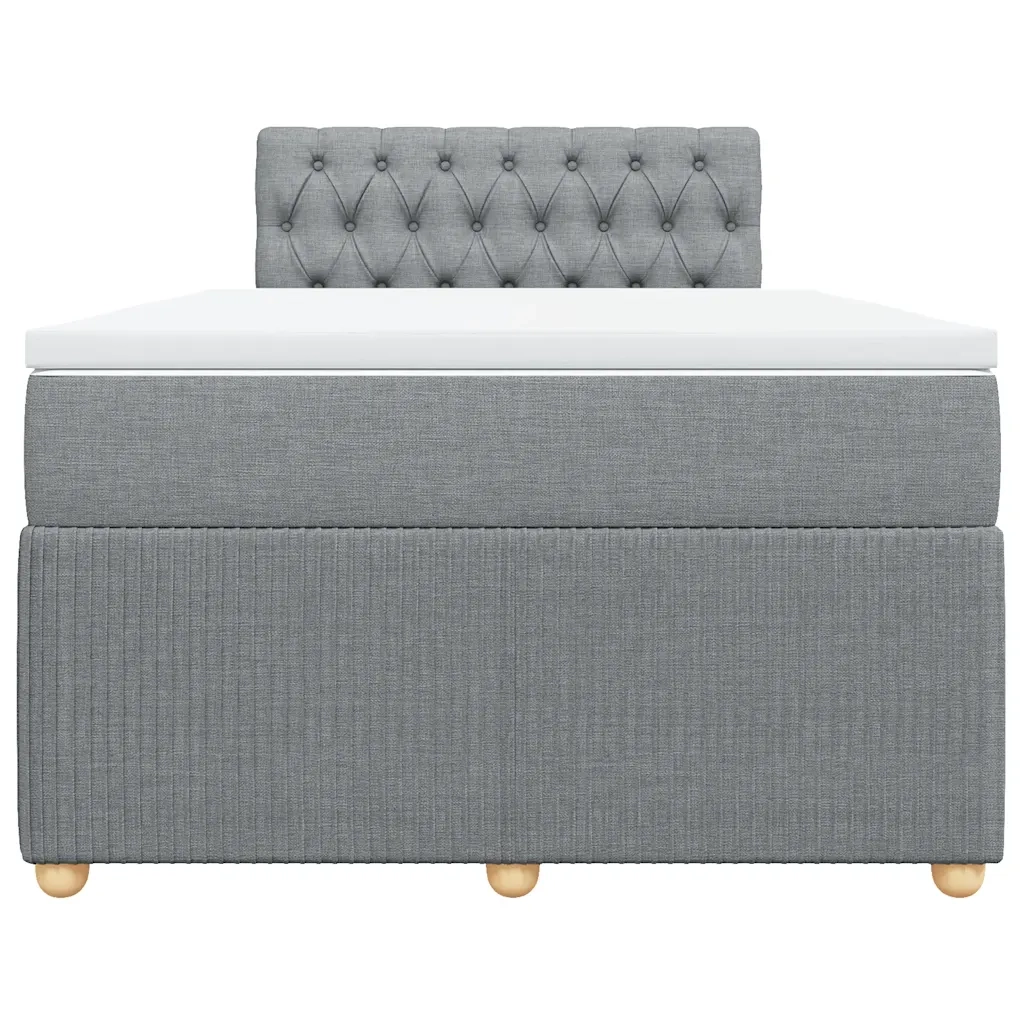 Giroletto a Molle con Materasso Grigio Chiaro 120x190cm Tessuto 3289702