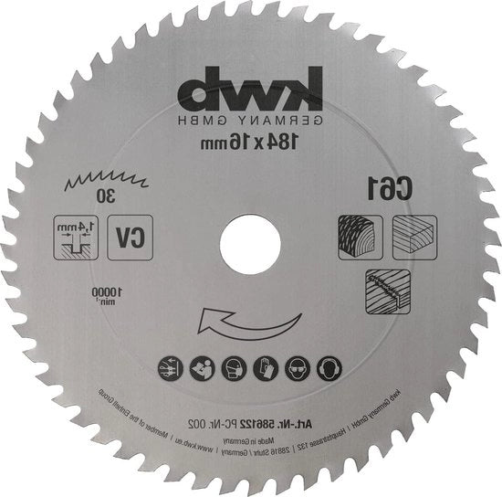 Lama circolare 184 x 20 mm | Universale per Metallo, Legno e Plastica | Fabbricato in Germania
