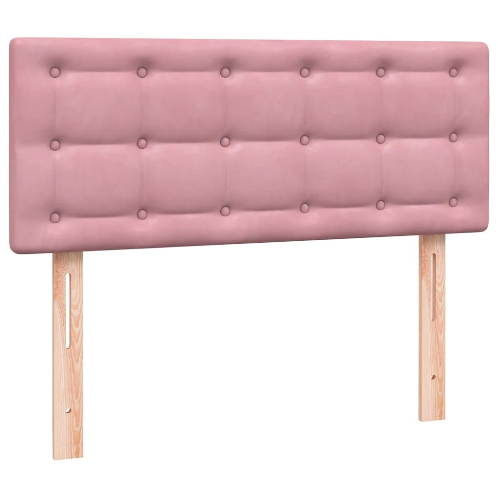 Giroletto a Molle con Materasso Rosa 120x220 cm in Velluto 3316640