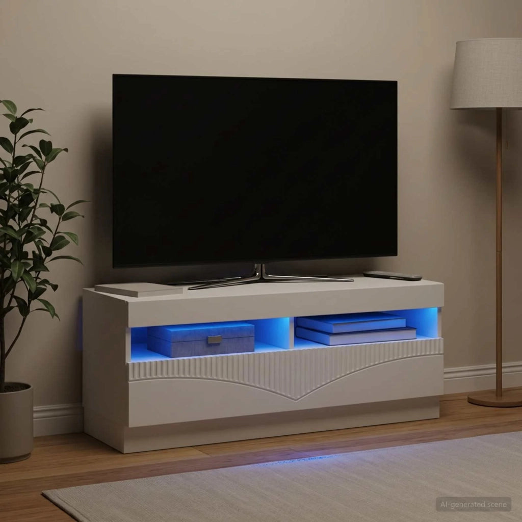 Mobile TV LED Bianco Legno ingegnerizzato 897425