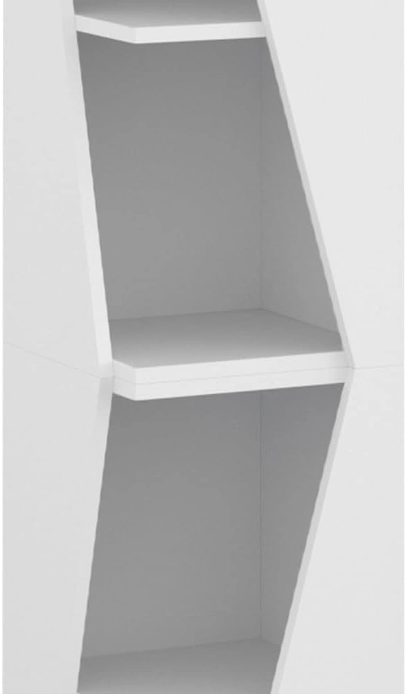 Armadio per il bagno Benno, Bianco, 31.6 x 70.5 cm con 3 ripiani, per la conservazione in bagno, combinabile con altri moduli