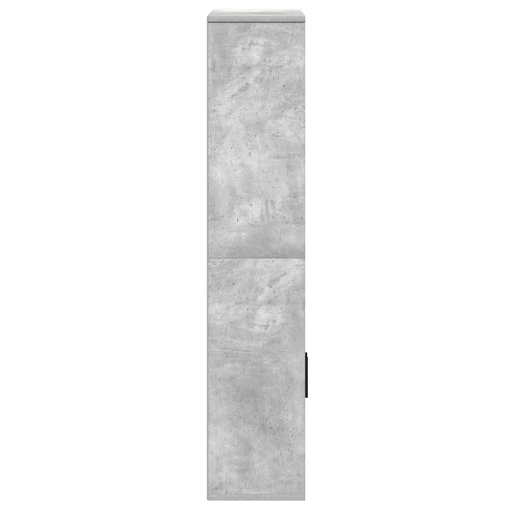 Libreria-Scaffale per Libri-Mobile di Stoccaggio Grigio Cemento 60x24x120 cm in Legno Multistrato