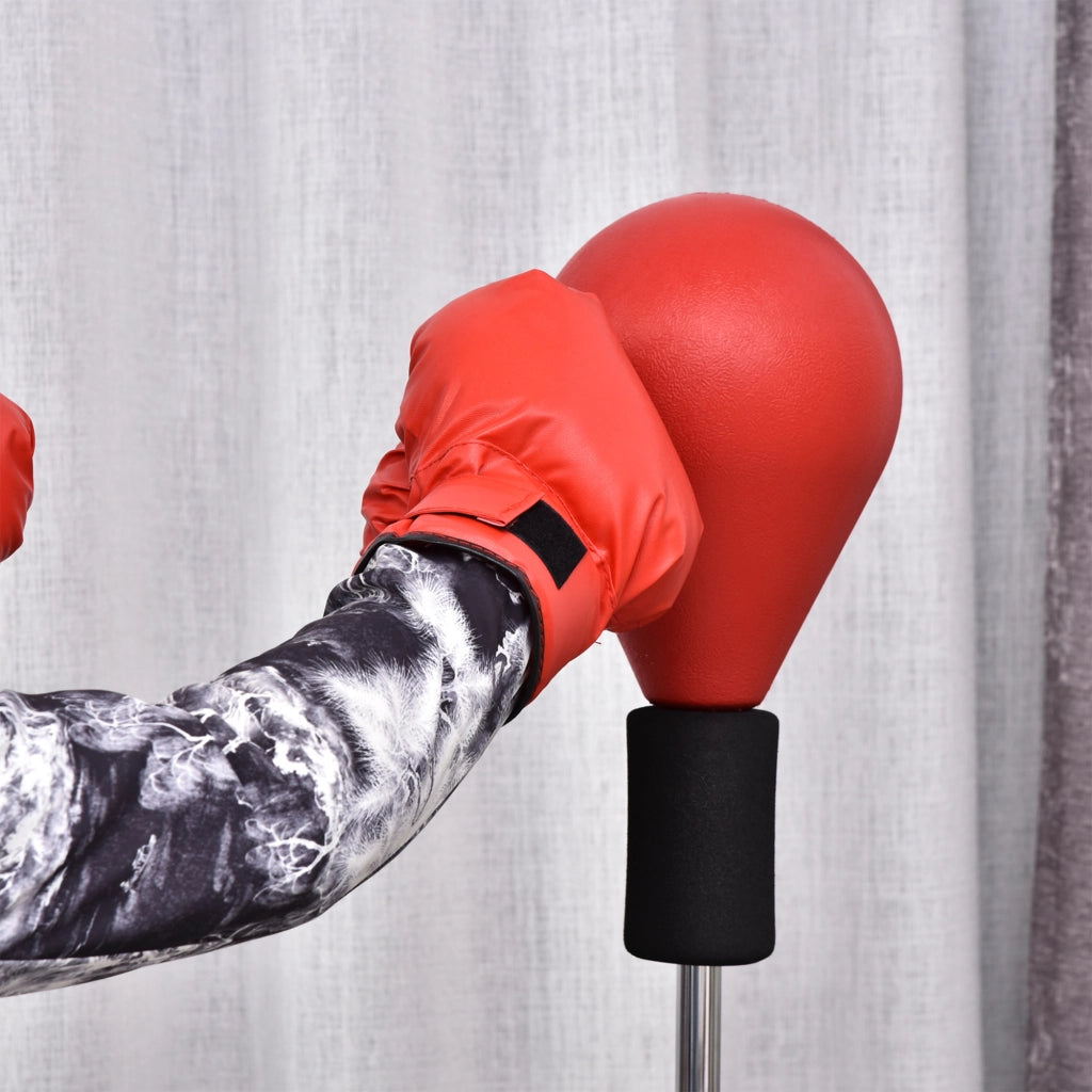 Sacco da boxe con supporto, altezza regolabile 136-154 cm, sacco da boxe autoportante con guantoni da boxe, per adolescenti e adulti, per