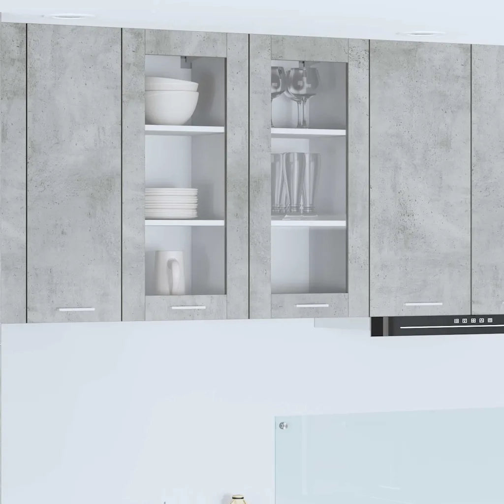 Armadio pensile con porta Grigio cemento 40 x 31 x 80 cm 884304
