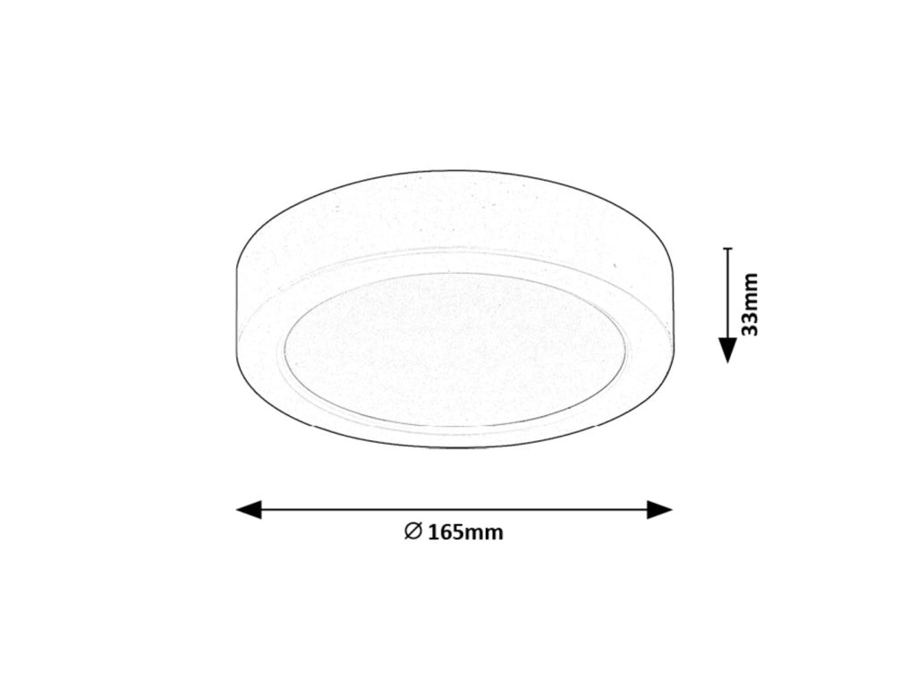 Plafoniera LED rotonda 15W nera 4000K Shaun2 Rabalux