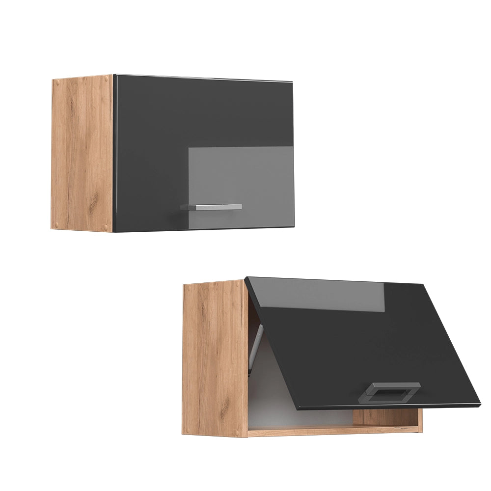 Vicco Pensile da cucina Antracite lucido 60 cm Piatto