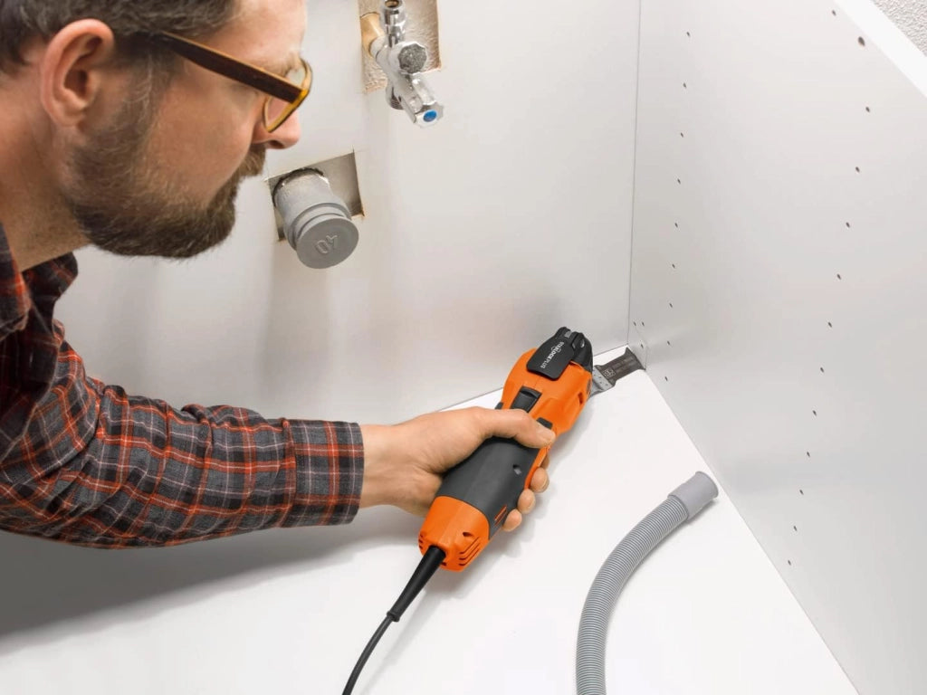 Multimaster MM 500 Plus Basic, Utensile con lama bimetallica per legno, metallo e plastica, Motore FEIN da 350 W, Sistema antivibrazioni, Attacco StarlockPlus, Sistema di serraggio rapido