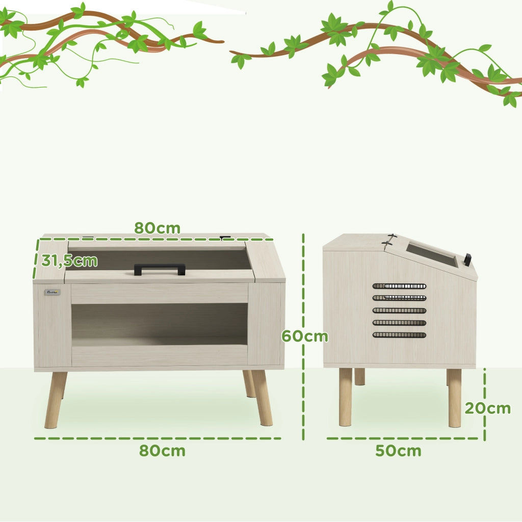 Terrarium per Rettili ¨C zephmum ¨C Vetro Temperato 80x50x60cm