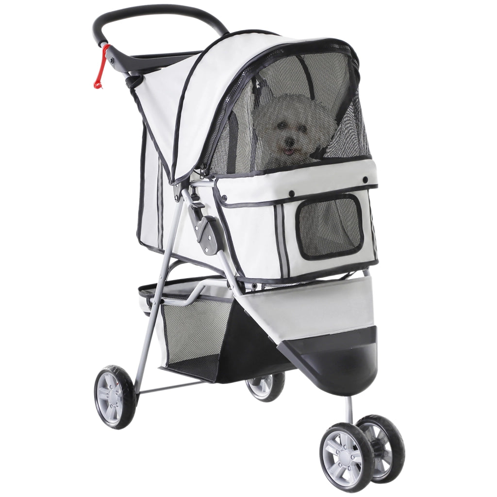 Carrello Pieghevole per Animali Domestici ¨C zephmum ¨C Grigio 75x45x97 cm