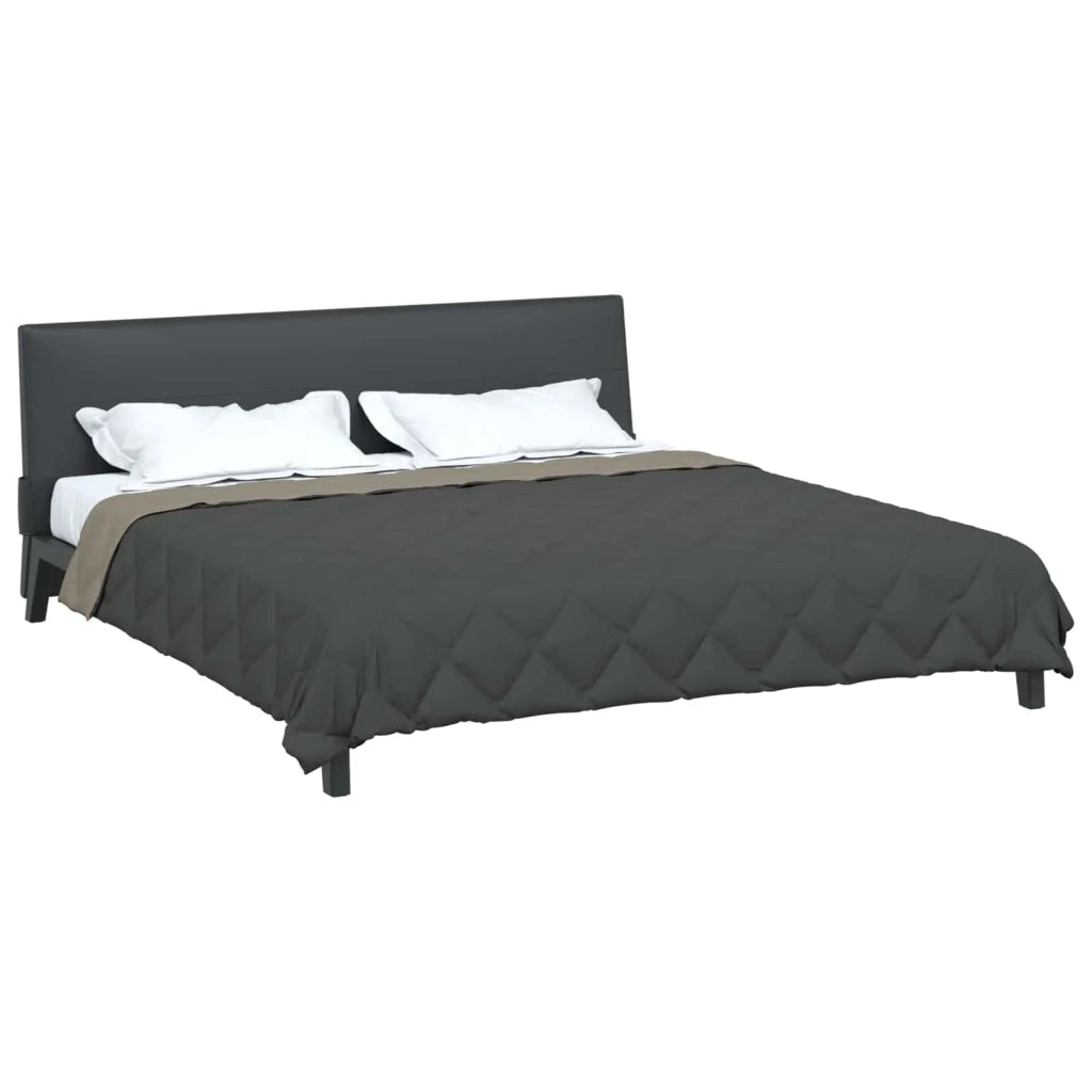 Duvet Estivo Grigio chiaro e Antracite 240 x 200 cm Microfibra 42025516