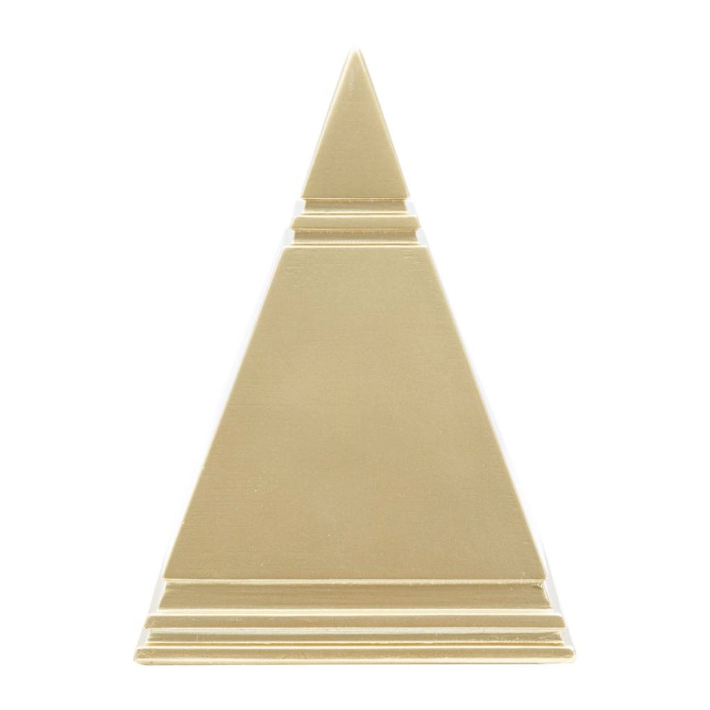 Scultura Piramide, Oro, Poliresina, 11,5x11,5x15,5 cm