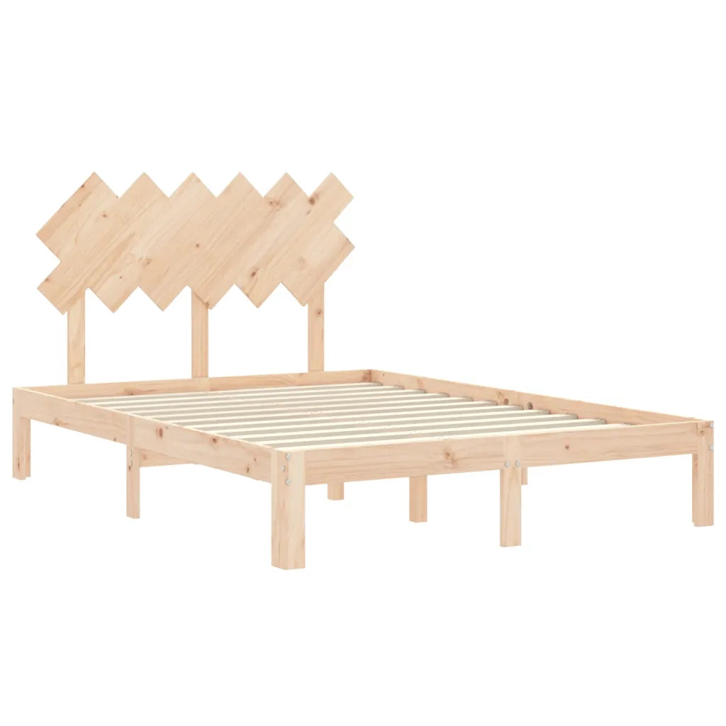 Giroletto con Testiera Small Double-Struttura Letto in Legno Massello 180477