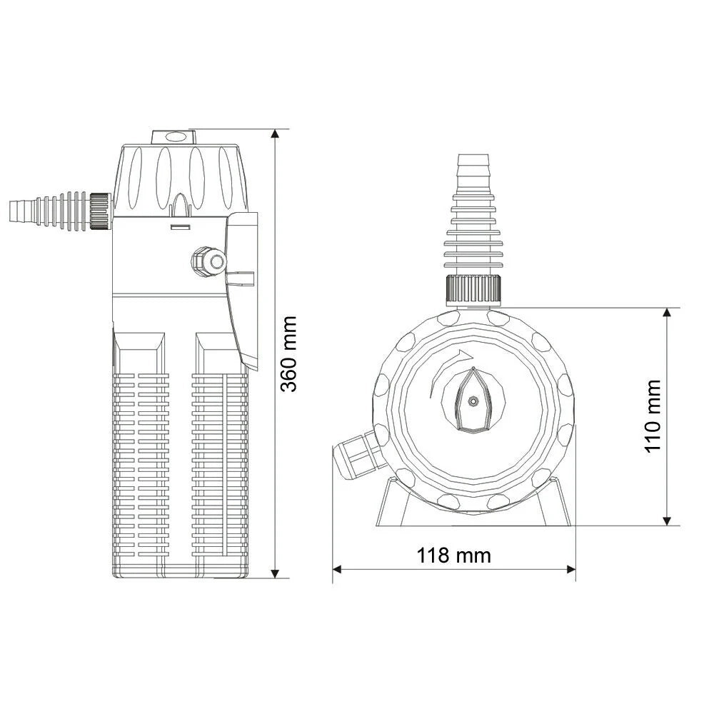 Pompa per fontana per laghetti 2000 litri all'ora UVC da 45 watt chiarificatore da 9 watt 16_0002030
