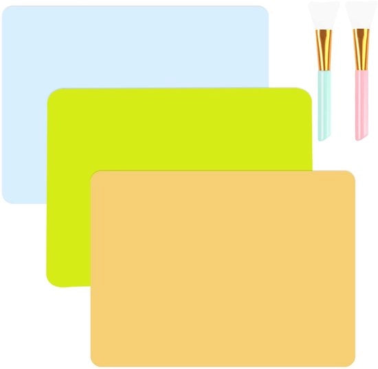 Supporto per dipinti 3 pezzi - Mattoncino di silicone per hobby - Supporto antiscivolo - Tavolino flessibile - 40 x 30 cm - Supporto per lavori di falegnameria