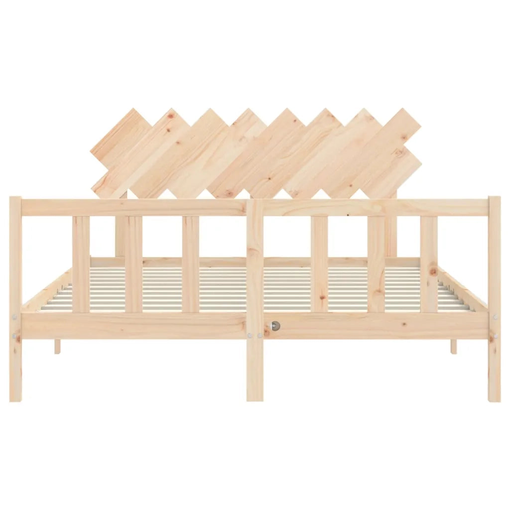 Giroletto senza Materasso-Struttura Letto 160x200 cm in Legno Massello di Pino 736690