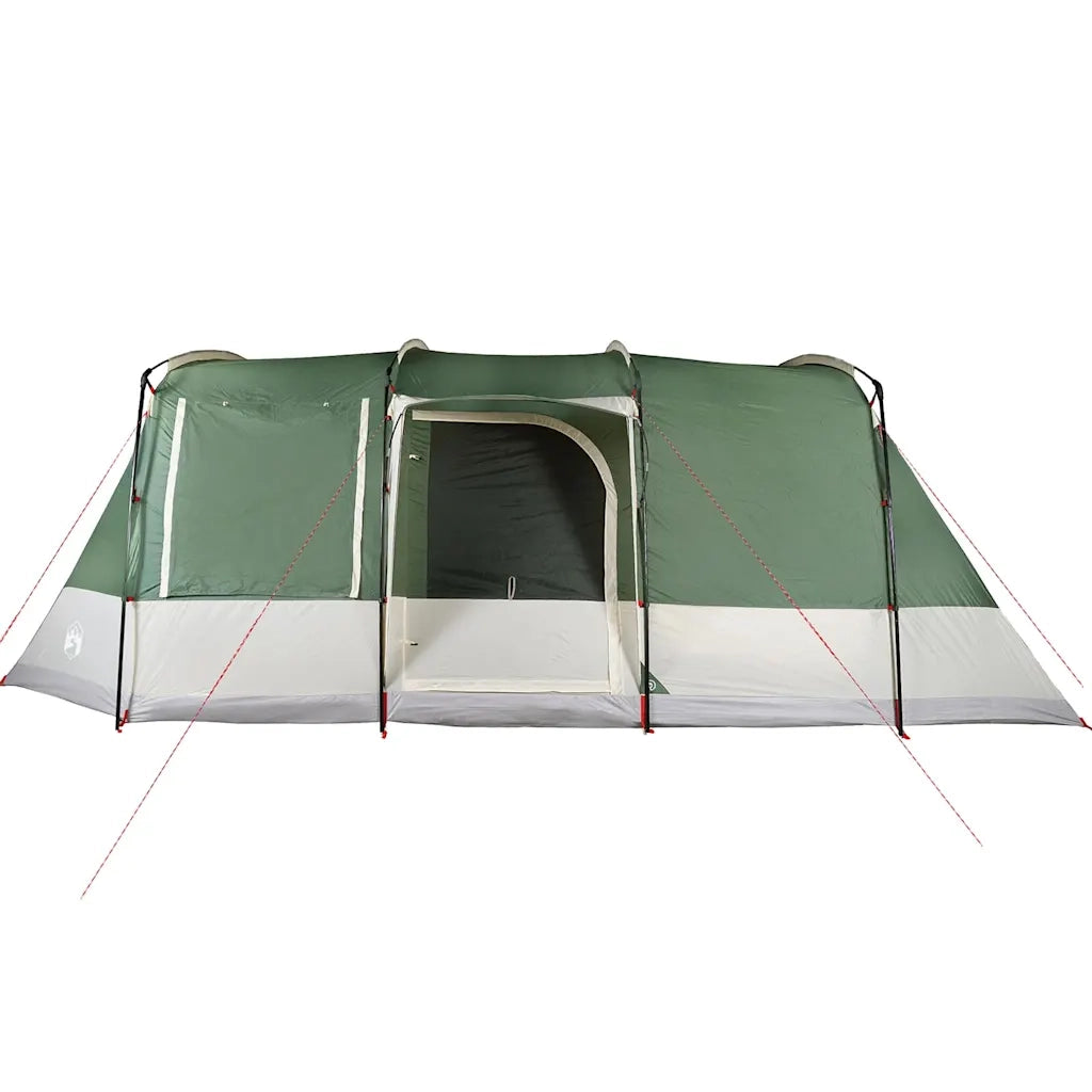 Tenda da Campeggio | Tenda Familiare a Tunnel per 4 Persone Verde Impermeabile